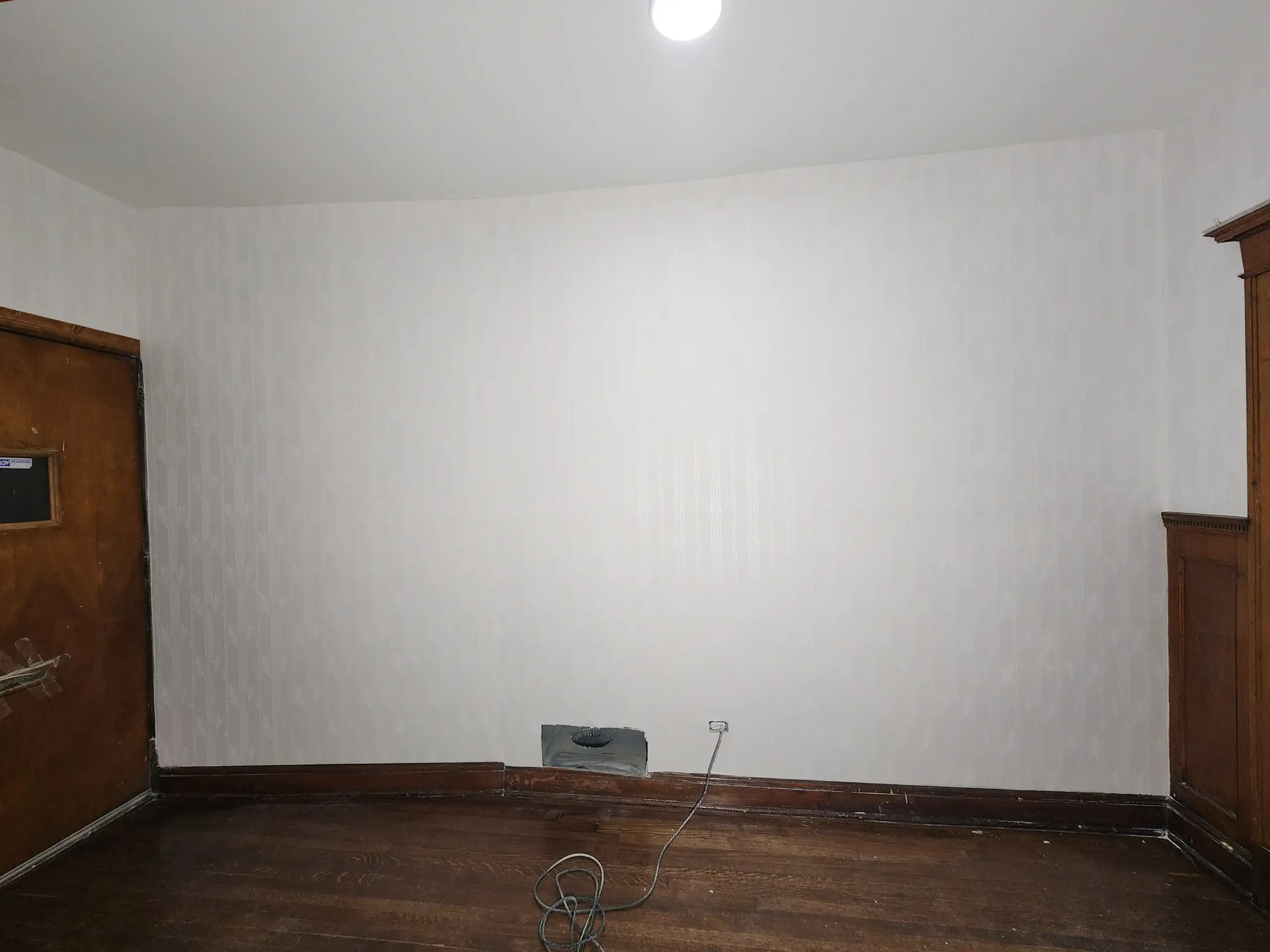 Elegant living room wallpaper installation in Buckhead, Atlanta