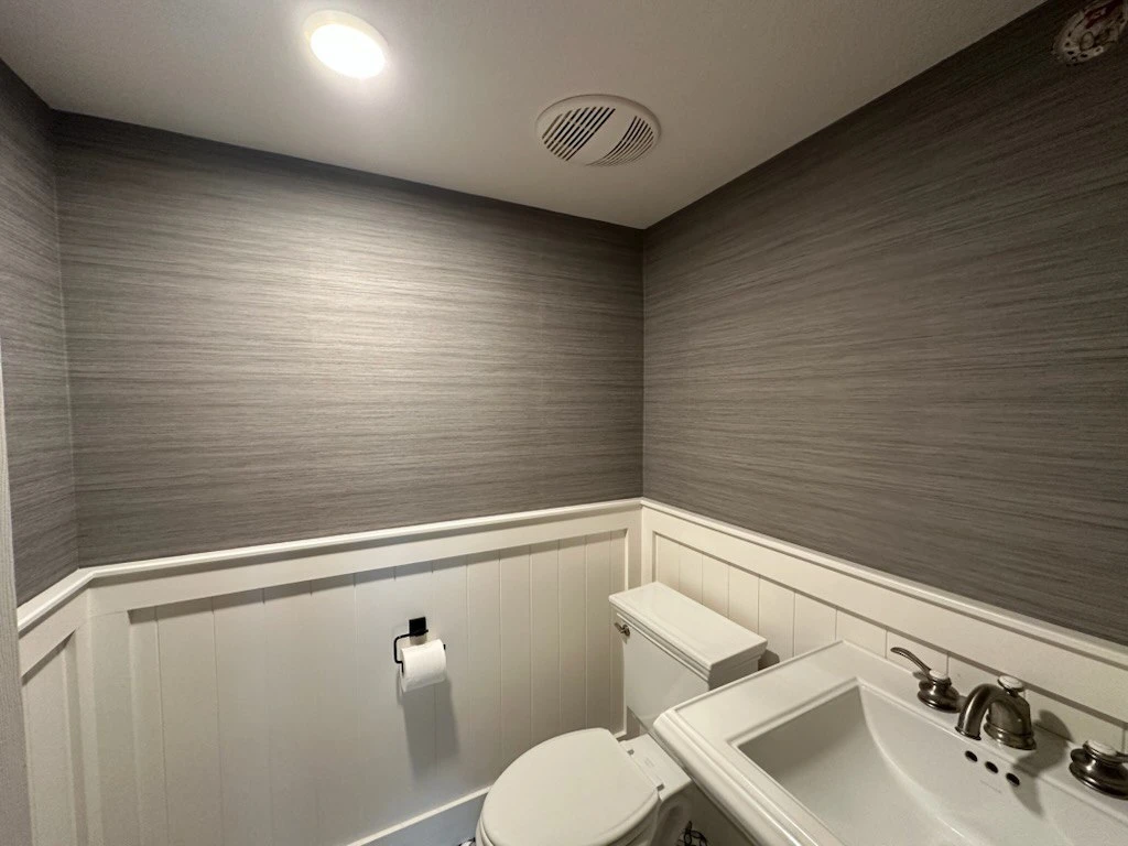 Modern geometric wallpaper pattern in Midtown Atlanta
